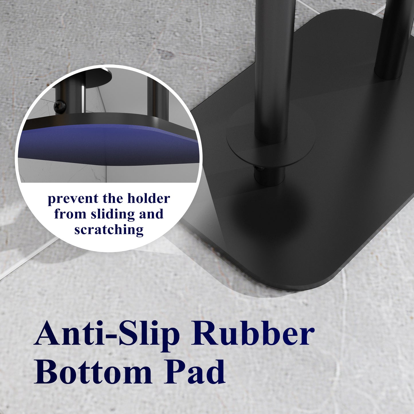 Toilet Paper Holder Free Standing - Multifunctional & Rustless