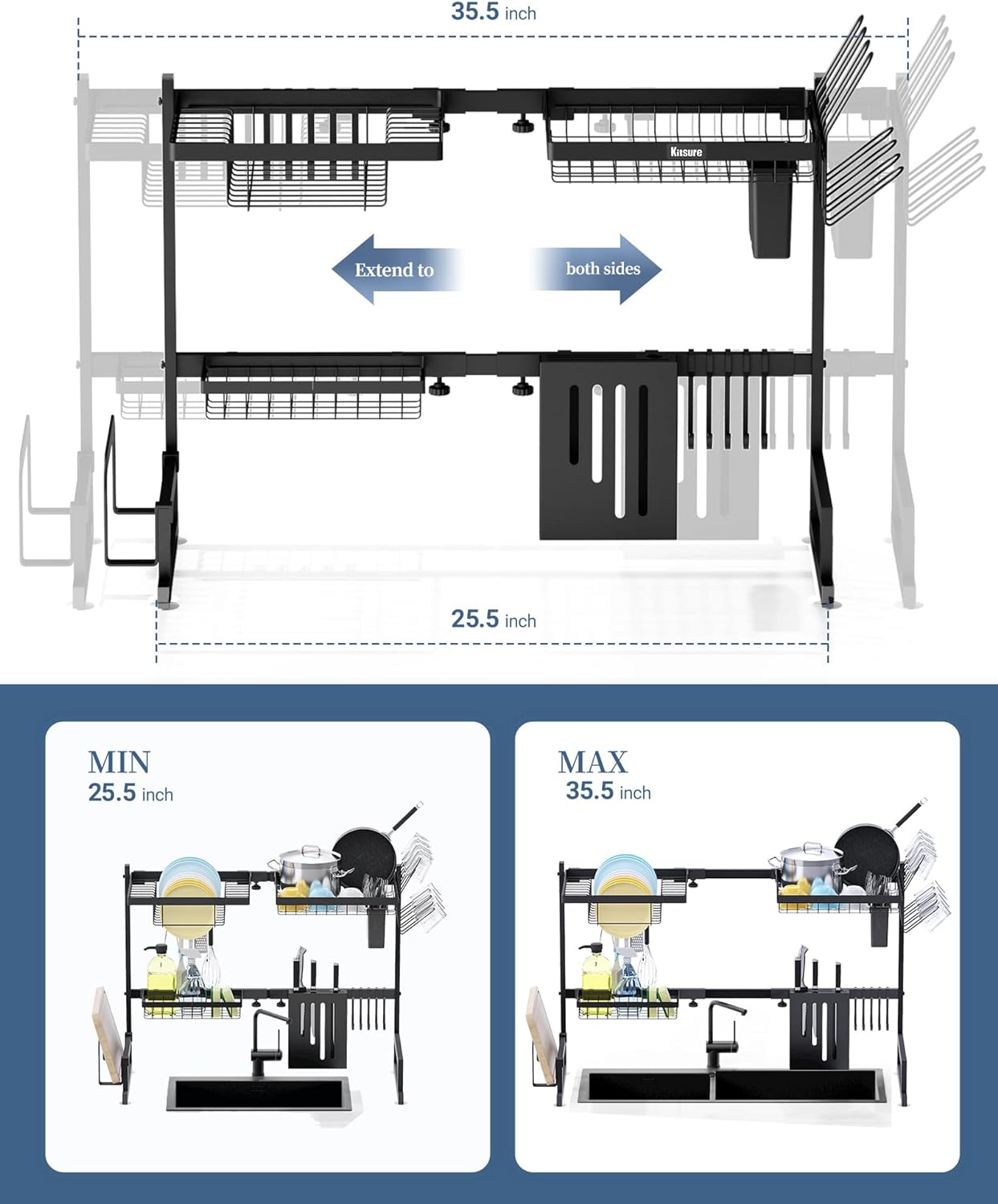 Dish rack online dimension