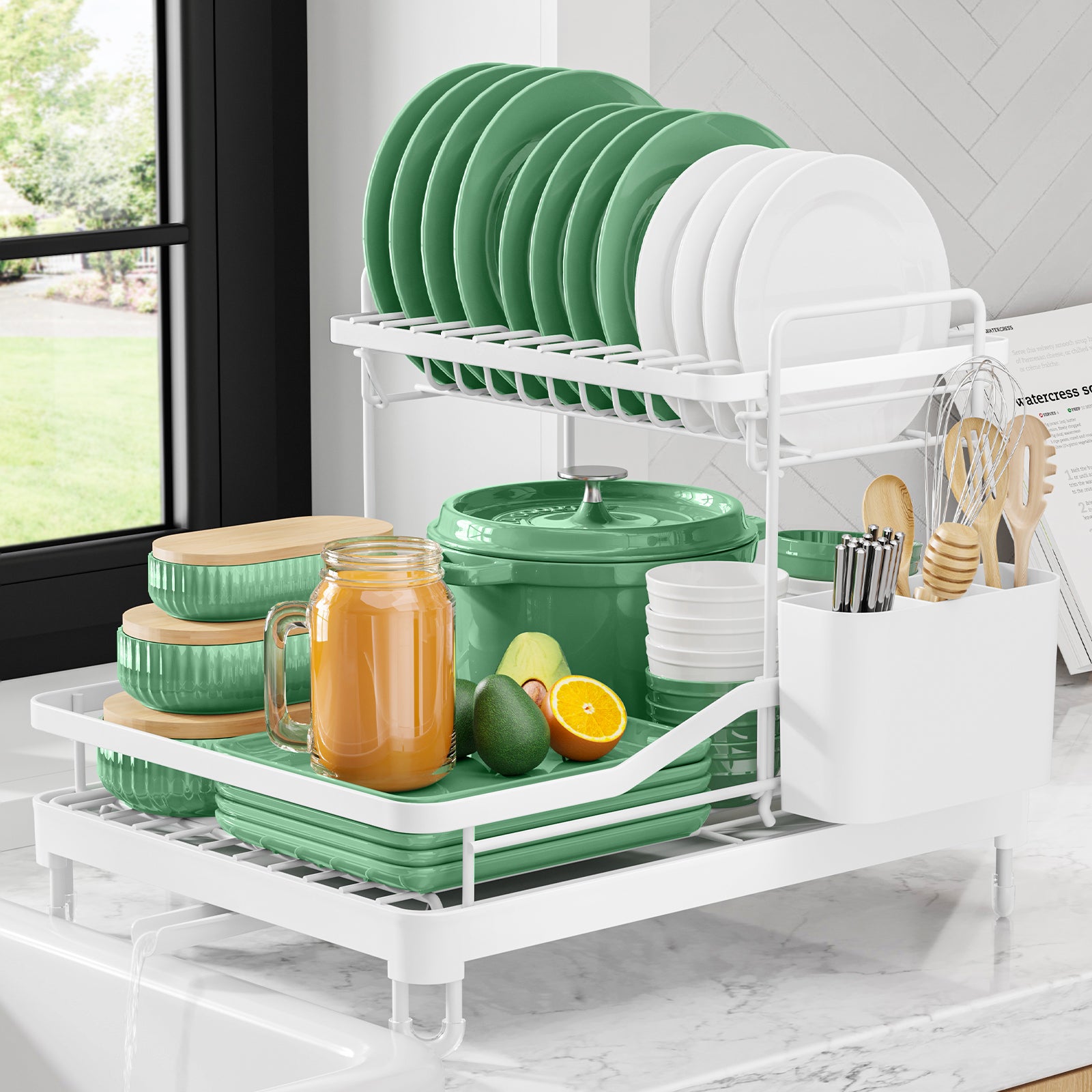 Wall dish drainer online rack