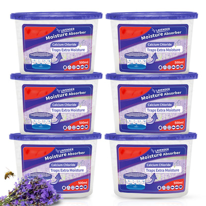 Unscented Humidity Control Boxes - Effective Moisture Absorbers for Bathroom, Closet, and Car, Fragrance-Free Dehumidifier