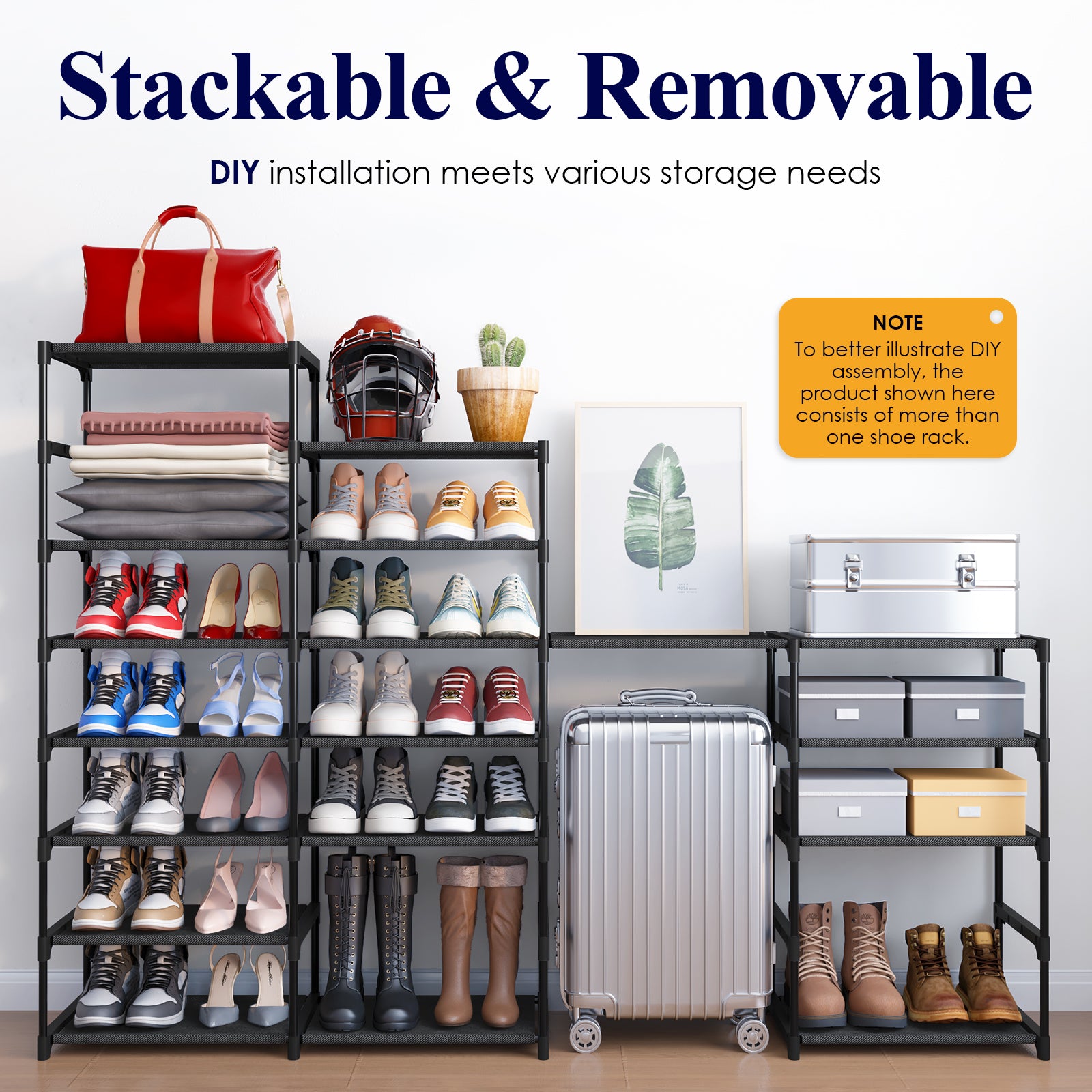 Kitsure Shoe Rack for Entryway Sturdy & Durable Shoe Organizer for Clo