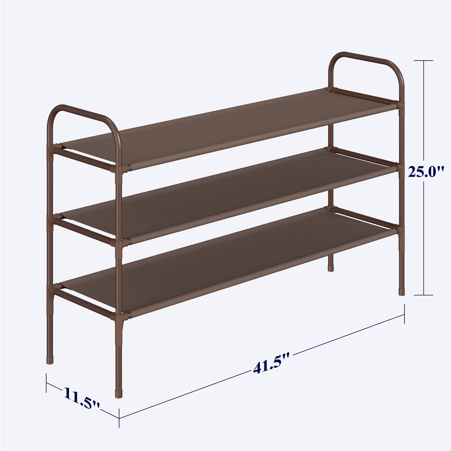 Kitsure Shoe Rack for Closet, Shoe Rack for Front Door Entrance, Sturdy & Durable Shoe Shelf, Stackable Closet Shoe Organizer for Garage, Space-Saving Shoe Rack Cabinet, Shoe Rack,Brown, Large（4132）