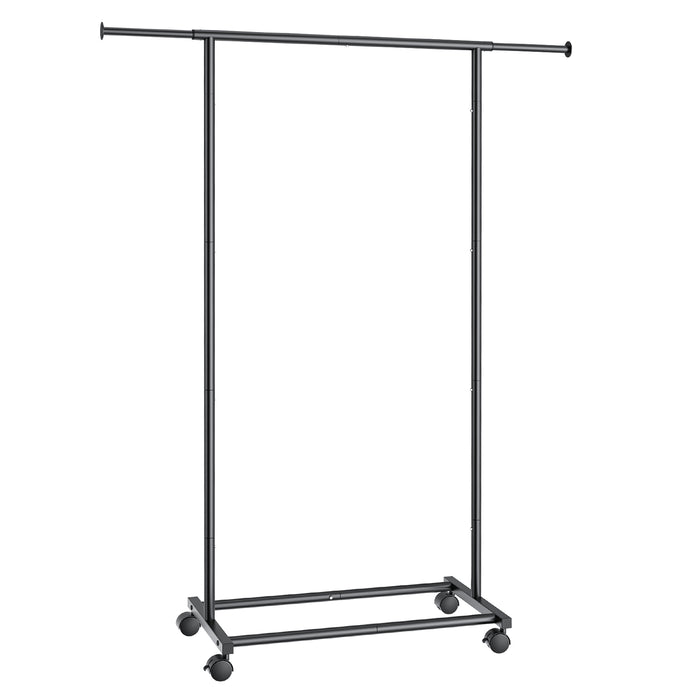 Kitsure Clothes Rack, Adjustable Clothing Racks for Hanging Clothes, Rolling Garment Rack with Shelf, Sturdy Closet Rack, Clothes Hanger Rack for Pants, Dresses （431）